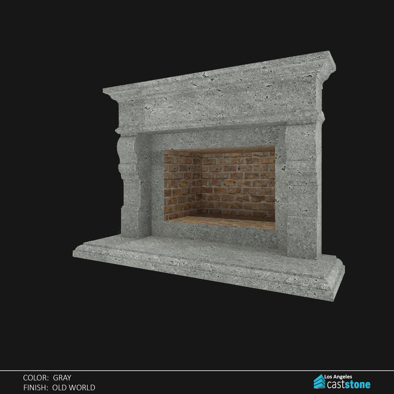 Mollina Fireplace Surround, Gray Old World
