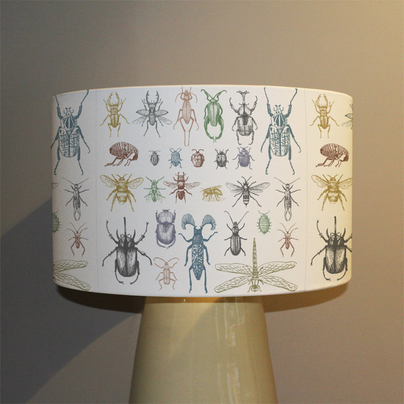 22cm H Canvas Drum Pendant Shade ( Clip On )