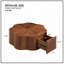 Table basse 35,43 pouces avec tiroir caché pour le salon, appartement