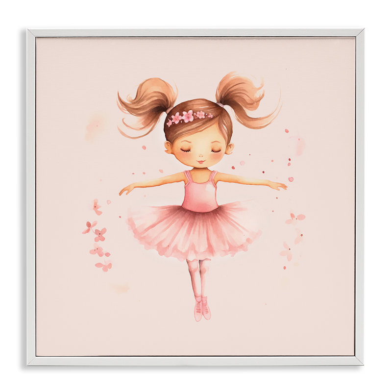 Ballerine danseuse encadrée, art giclée par Andrea Haase, Giclée encadrée blanc bord de mer, H 17 po x l 17 po