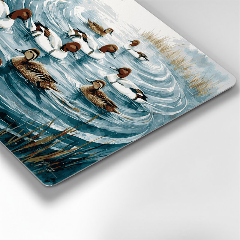 Oiseau commun, art mural bleu Merganser, H 16 po x l 20 po