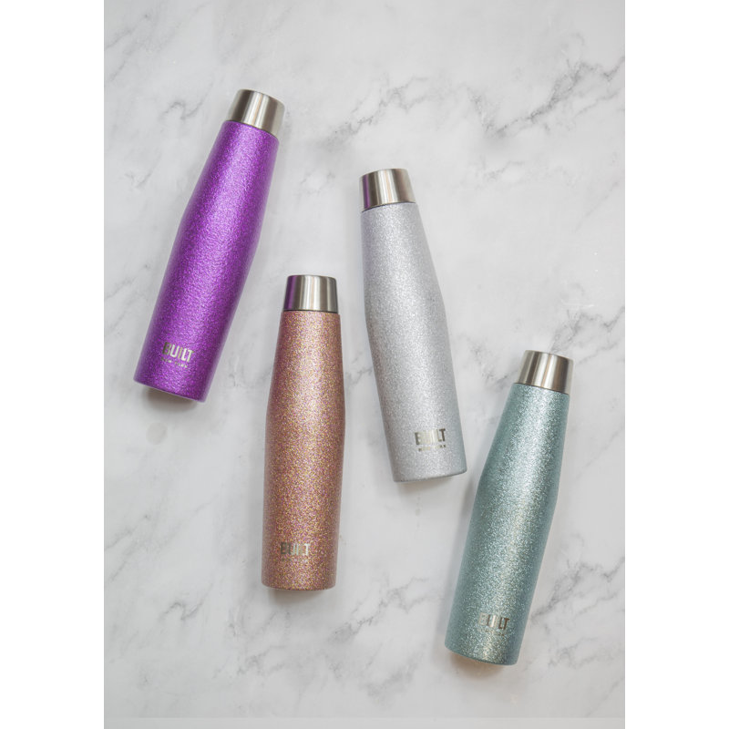 Built Apex 18ml Double Wall Insulated Stainless Steel Water Bottle, Pink/Silver