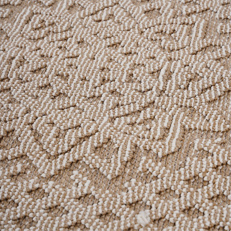 Collection Beige /Medallion Indoor/Outdoor Area Rug, Runner 2'2" x 8'