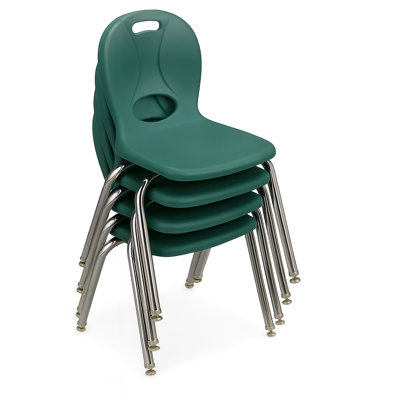 Structure Series Plastic Stacking Classroom Chairs with Contoured Seats (Set of 4)