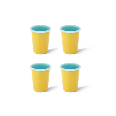 Petit verre émaillé S / 4 - deux tons