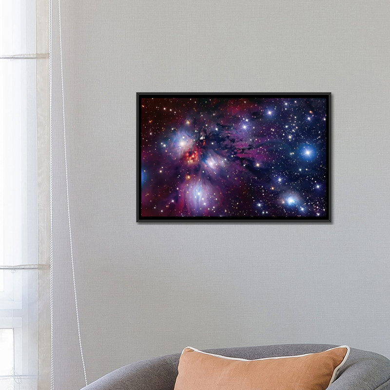 «Stellar Nursery in Monoceros», impression sur toile, H 18 po x l 26 po x P 1,5 po, Toile avec cadre noir, Pas de tapis
