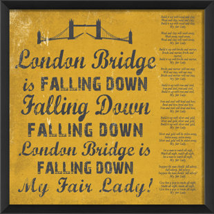 « london bridge », art textuel encadré