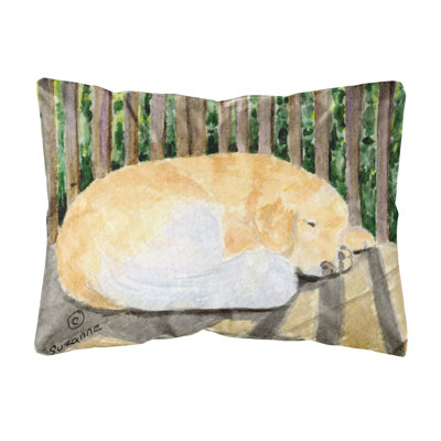 Golden Retriever Indoor/Outdoor Throw Pillow