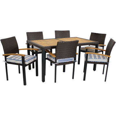 Ensemble repas 6 personnes avec coussins Cayden-Lee
