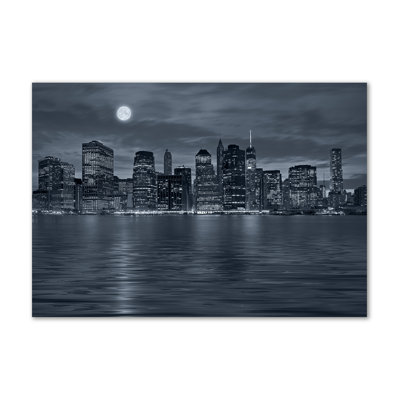 New York By Night - Wrapped Canvas Print