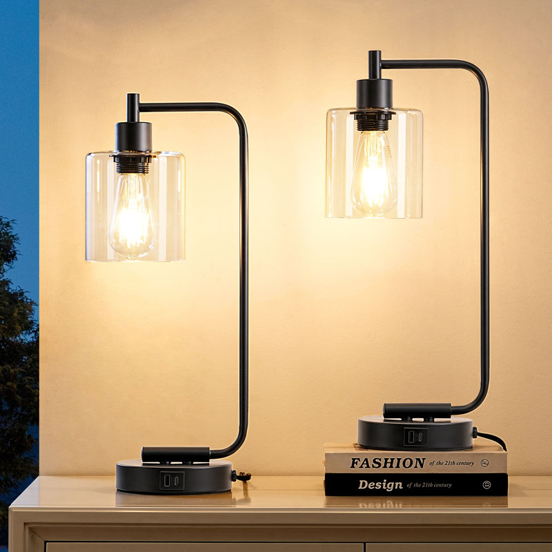 Graeme 19" H Dimmable Table Lamp, Black
