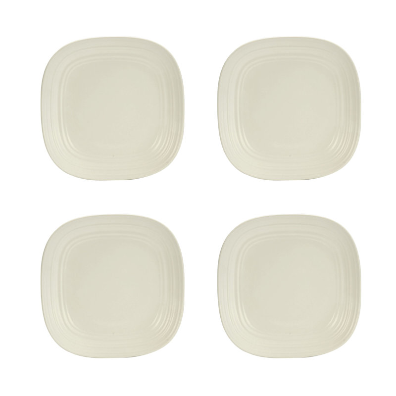 Service de table 16 pièces, service pour 4 Swirl Square, Blanc