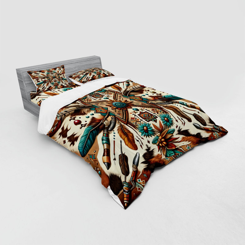 Ensemble de literie rustique Ambesonne, King Duvet Cover + 3 Additional Pieces