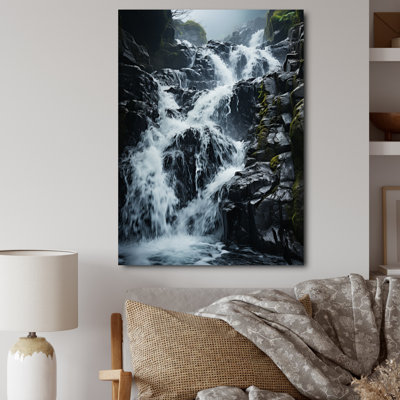 Chute d'eau dynamique sur toile