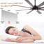 Ventilateur de plafond moderne de 183 cm (72 po) avec lumière et télécommande, moteur CC réversible à 6 vitesses, grand ventilateur de plafond à intensité variable pour salon