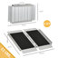 Neoglint Aluminum and PVC Foldable 25.5 in. L Portable Ramp
