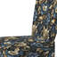 Chaise d'appoint rembourrée traditionnelle bleu foncé et dorée Glamour damassé dorée