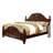 Traditional Style Eastern King Wooden Bed with Floral Carvings, Brown-755853336