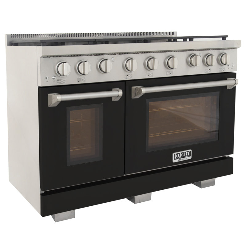 Kucht 48'' W Free Standing Range, Natural Gas, Black