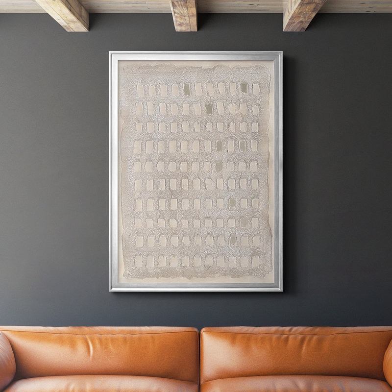 " Pearl Punch Card II ", Silver, 30.5" H x 22.5" W x 1" D