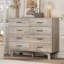 Commode 8 tiroirs de 37 po de hauteur, commode moderne avec base en forme de X et pieds centraux réglables, poignées en métal, conception anti-basculement, organisateur de garde-robe large et rangement, blanc-1545958910