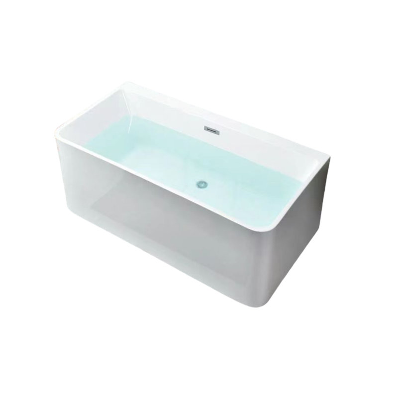 63'' W 23.2'' H Frameless Rectangle Tub & Shower Kit, White