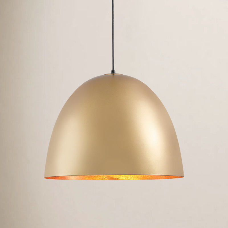 1-Light Metal Dome Single Pendant