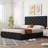 Bed Frame With Adjustable Headboard And 4 Storage Drawers, Linen Upholstered Platform Bed Frame-110095409-110095410