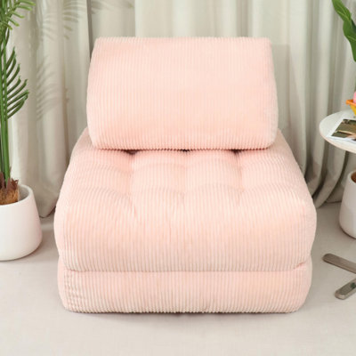 Fauteuil à billes 70,8 po en velours côtelé pour salon, chambre à coucher et dortoir