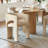 7 Piece Modern Dining Set With 79" Oak Oval Pedestal Table & 6 Sculptural Wide-Seat Arm Chairs-423930191