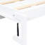 Lit simple blanc avec matelas de charge, tiroir et rangement - Station de teinte en bois de pin, sensation rustique-1292976905