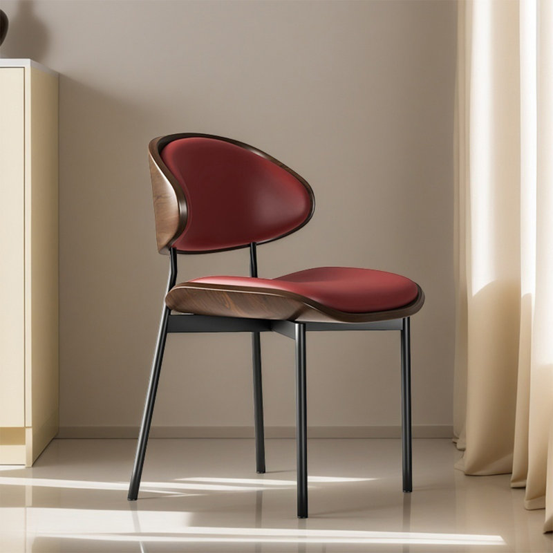 Fauteuil en cuir massif italien luxueux, Rouge