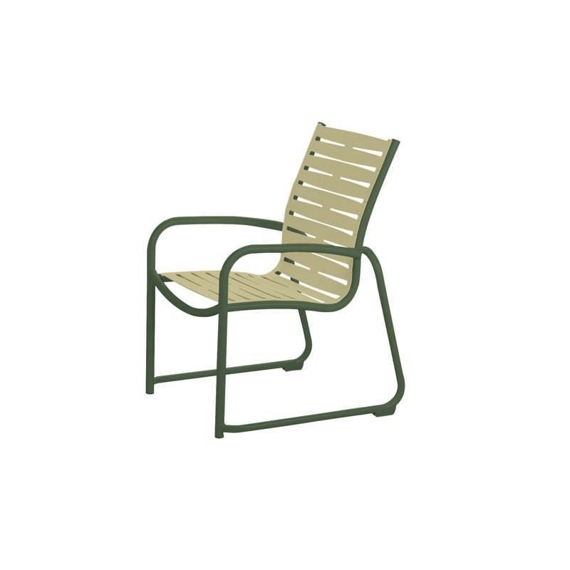 Chaise de patio empilable Millennia EZ SPAN ™, Bois flottant, Obsidienne