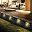 BAOKALER Paquet de 12 lumières de terrasse solaires pour l'extérieur, marchepieds solaires, lumières solaires imperméables à DEL pour escalier extérieur, clôture, cour, patio, chemin, lumières de décoration de Noël