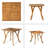 Outdoor Acacia Wood Square Dining Table - 31.50"L X 31.50"W X 30.00"H
