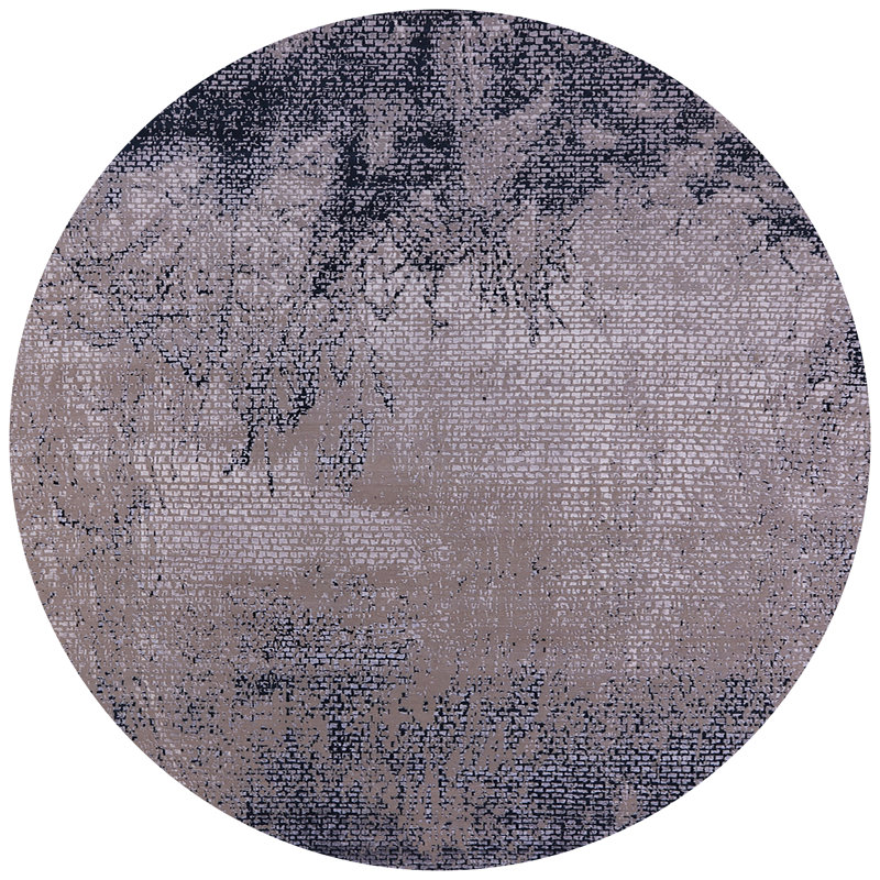 Tapis brun / gris Breda, Rond 8 pi