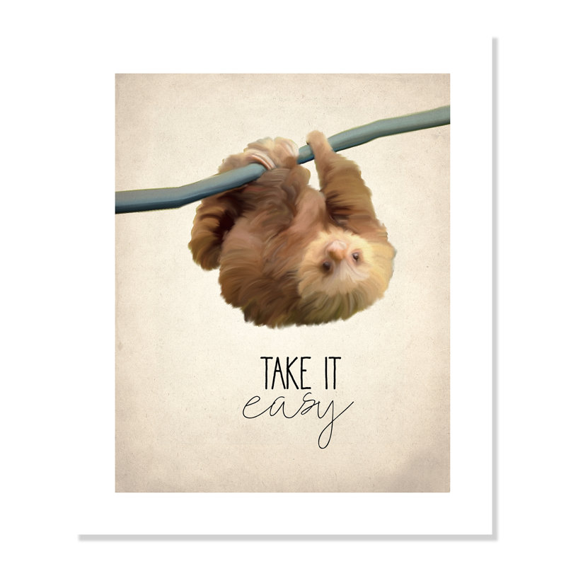 Impression sur papier roulée «Take It Easy», H 24 po x l 20 po x P 1 po