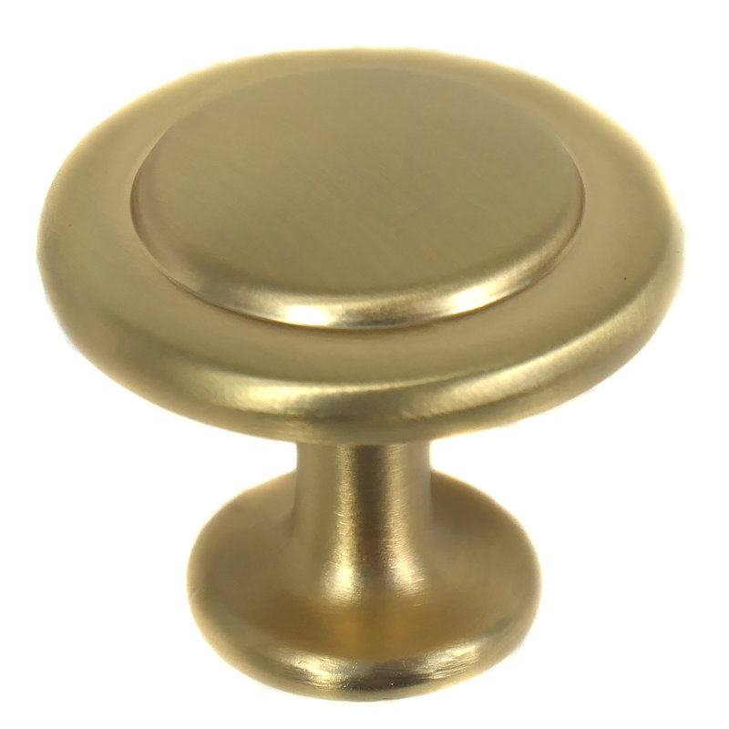 Poignée ronde 11/8 po de diamètre, Laiton satiné