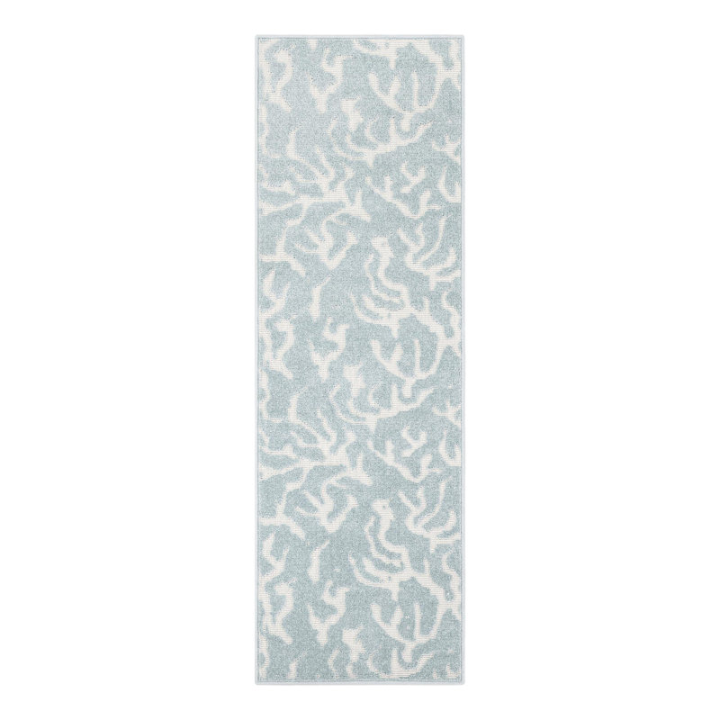 Tapis intérieur / extérieur Sabrina Soto ReNew bleu clair, Tapis de couloir 2 pi x 6 pi 1 po