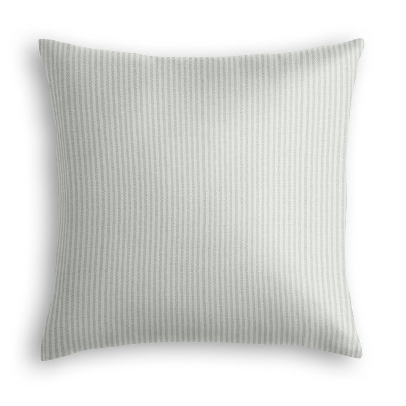 Coussin décoratif rayé Acworth, Brouillard, 26 po x 26 po