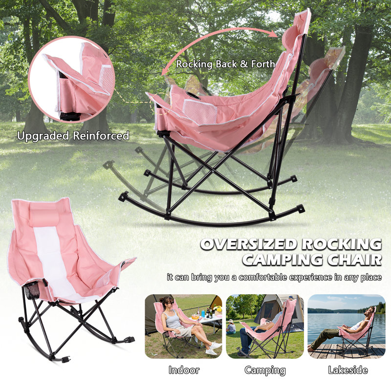 Outdoor Relaxing Rocking Chair, Pink