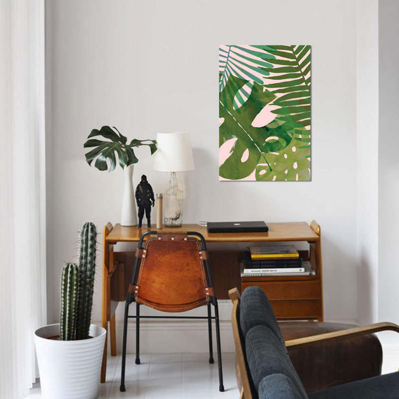 « tropical enchevêtrer ii », art sur toile, H 18 po x l 12 po x P 1,5 po, Toile tendue
