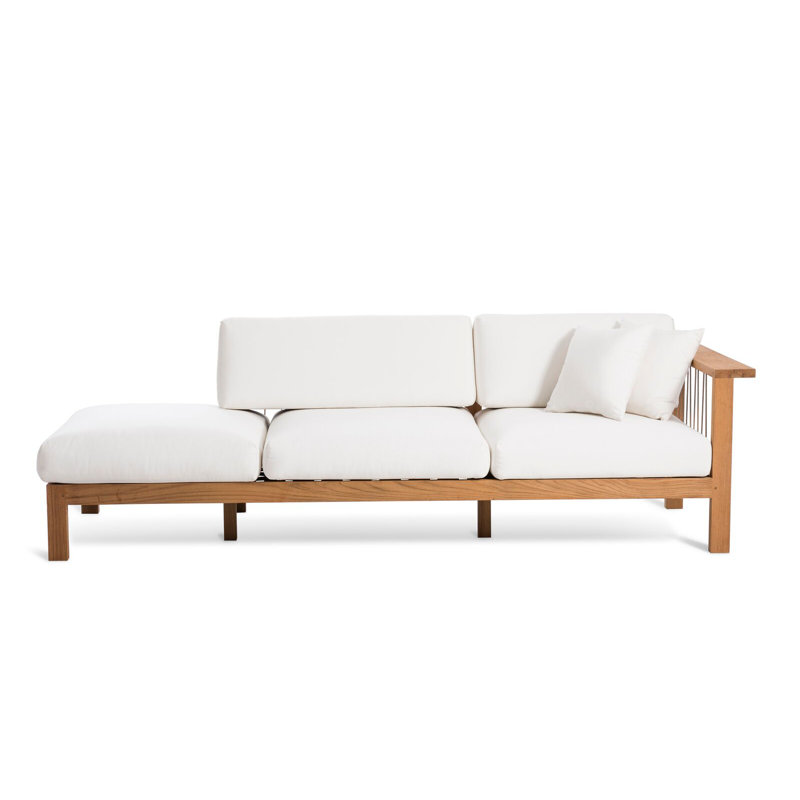 Maro Square Pillow Cover & Insert, Canvas Natural Sunbrella® Canvas