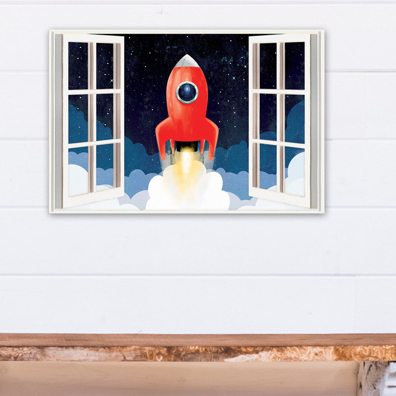 Art sur toile, fenêtre de fusée Cathleen, H 16 po x l 24 po x P 1,25 po