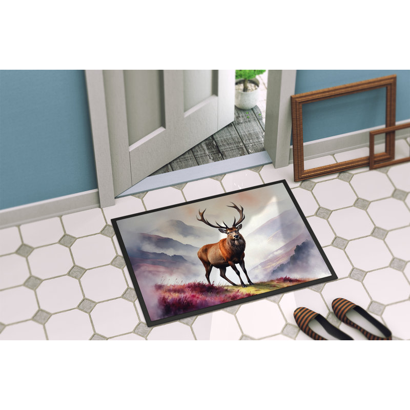 Highland Red Deer Doormat, 18" W x 27" L