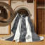Machine Washable Checkered White Area Rug-1641455814
