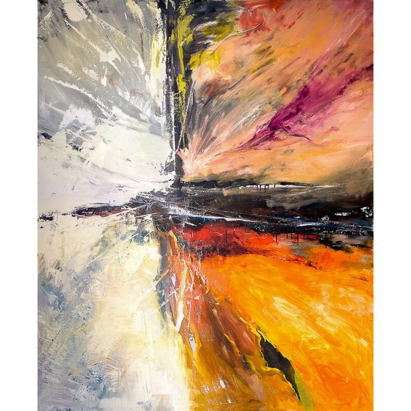 Abstract Print by John Beard, 24" H x 20" W x 1" D, Unframed