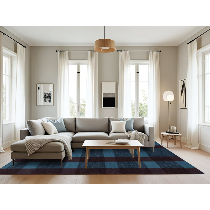 Tapis damier noir lavable à la machine