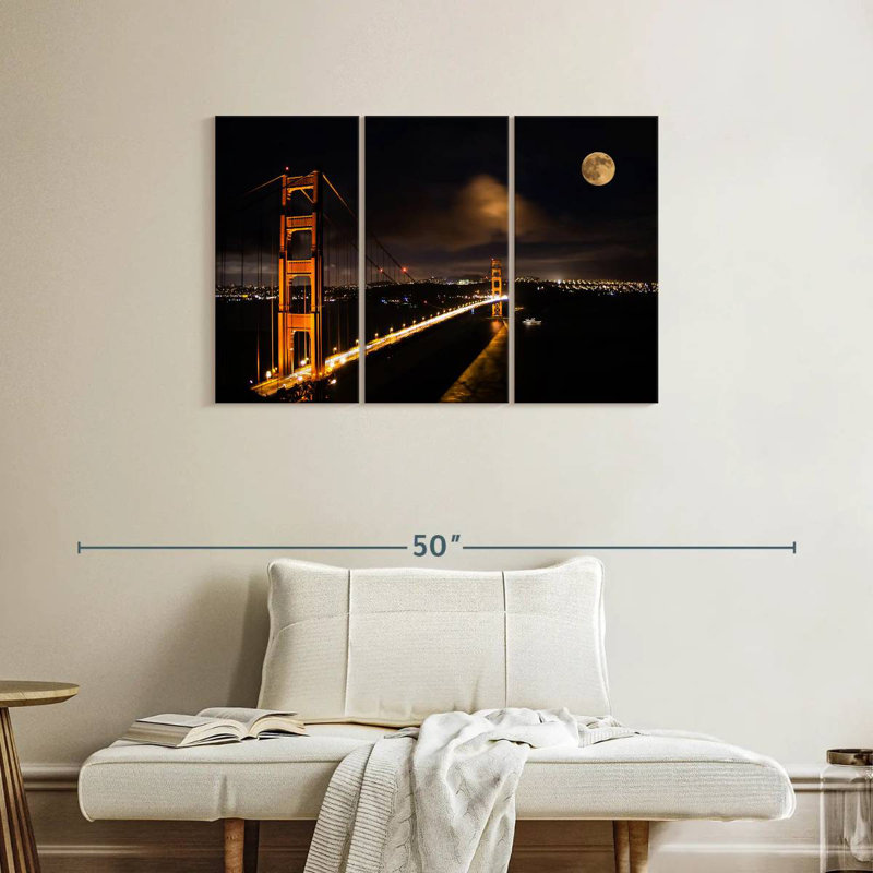 Lilie Golden Gate Bridge Night Glow, H 24 po x l 38 po