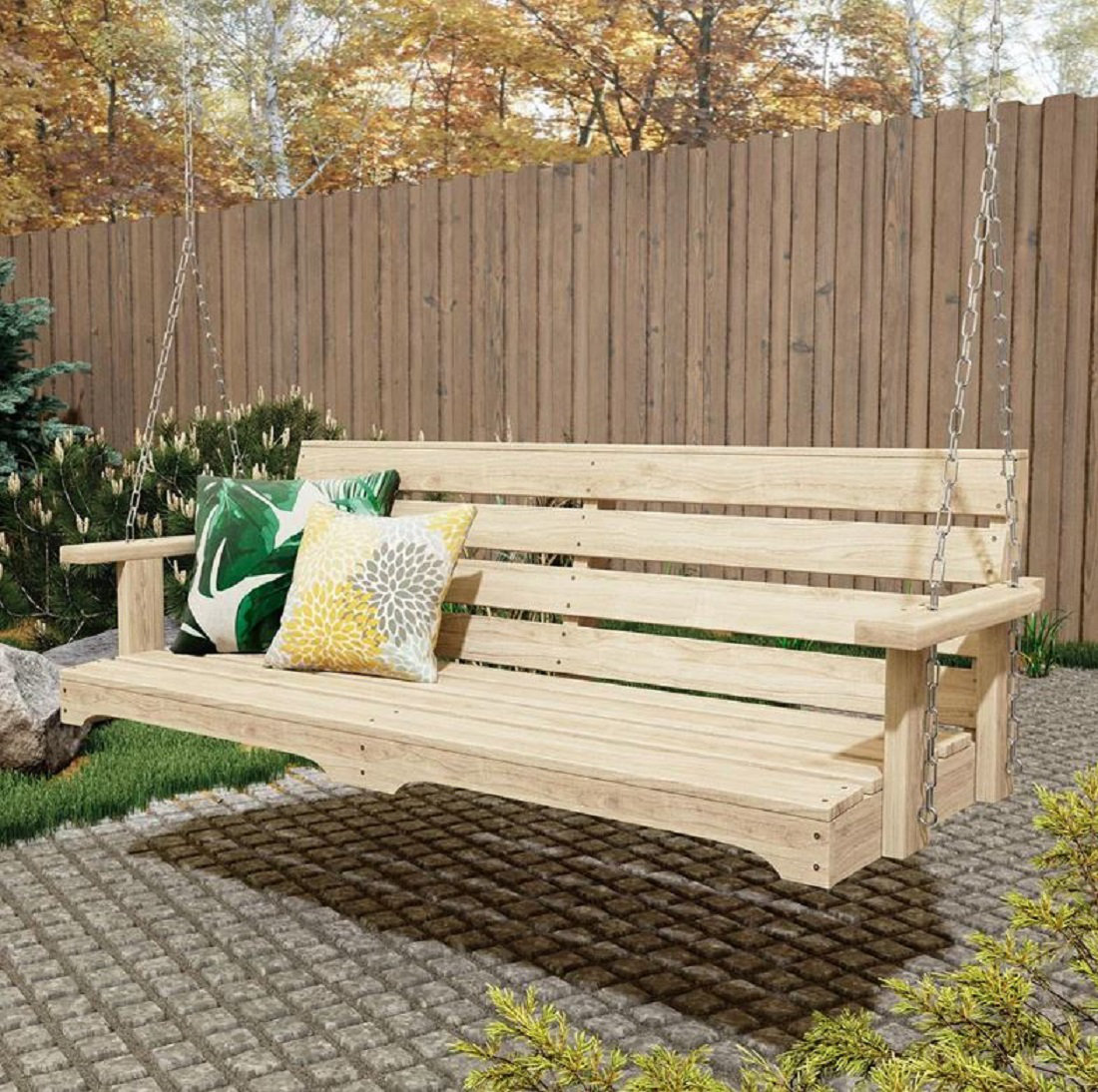 Weathercraft® 5 Ft. Outdoor Porch Swing with Stainless Steel Hardware